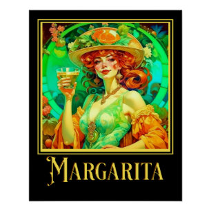 Pôster Margarita Art Nouveau