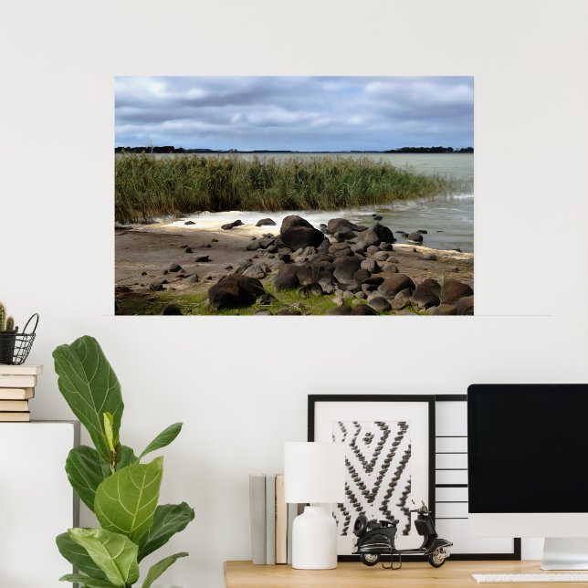 Poster Margens Tranquilas do Lago Bolac (Escritório em casa)