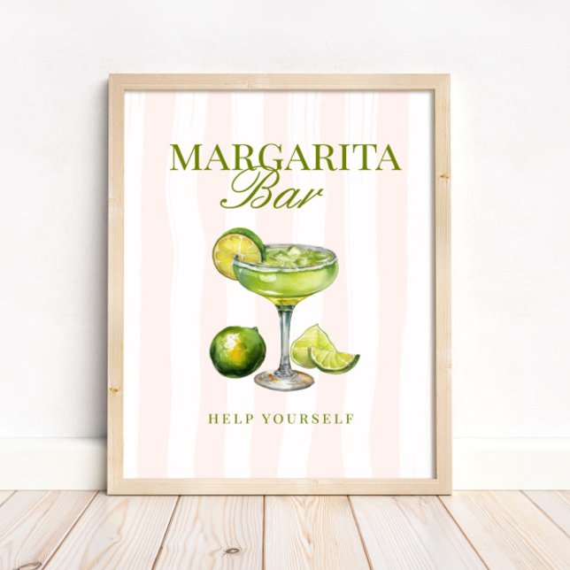 Poster Margs & Matrimony Margarita Bar Sign (Criador carregado)