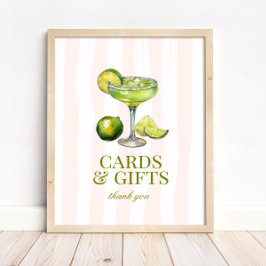 Poster Margs & Matrimony Margarita Bridal Shower Sign