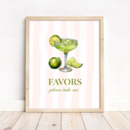 Poster Margs & Matrimony Margarita Bridal Shower Sign
