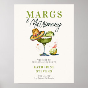 Poster Margs Matrimony Sombrero Chá de panela Bem-vindo