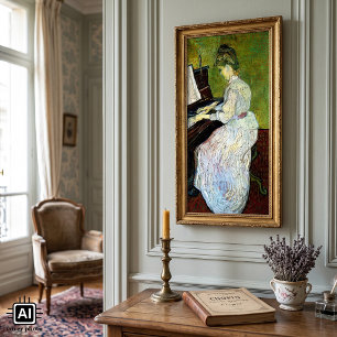 Pôster Marguerite Gachet ao Piano por Vincent van Gogh