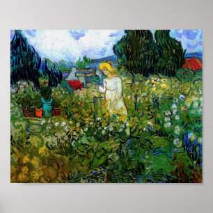 Poster Marguerite Gachet em Jardim Van Gogh Belas Artes