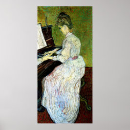 Pôster Marguerite Gachet no Piano por Vincent van Gogh
