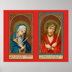 Poster Maria, Mater Dolorosa & Jesus, Ecce Homo