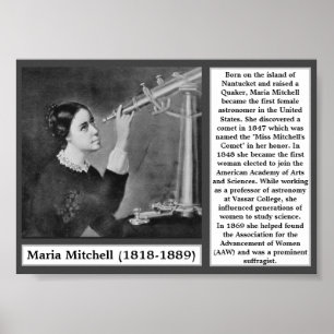 Poster Maria Mitchell Astrônomo Sufrágil Cientista