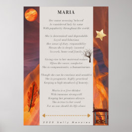 Poster "Maria" Nome Poema