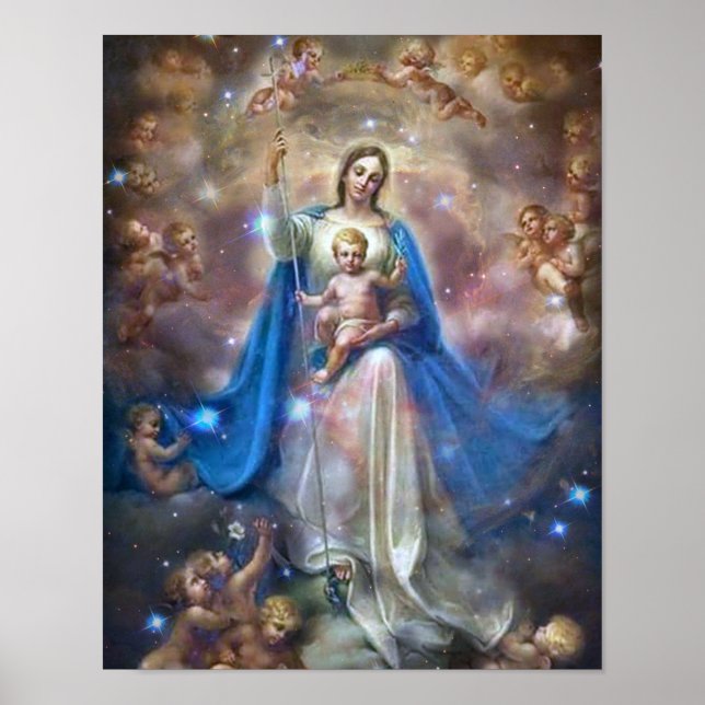 Poster Maria, Rainha dos Anjos. (Frente)