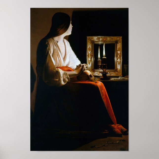 Poster Maria Repenting, La Tour (Frente)