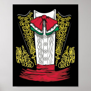 Poster Mariachi Charro Mexicano Costume Para Dia De Los M