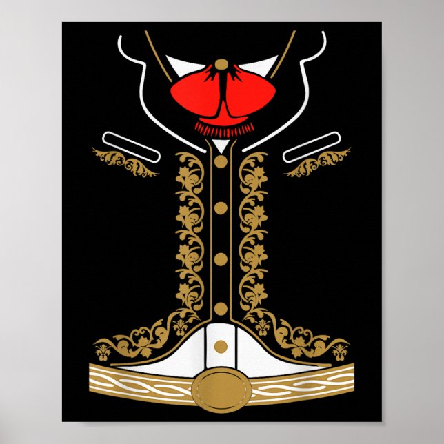 Poster Mariachi Costume Charro Para Cinco De Mayo (Frente)
