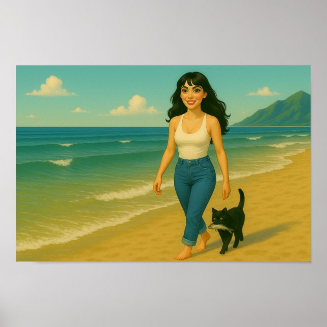 Poster Marianne Beach With Lilly (Frente)