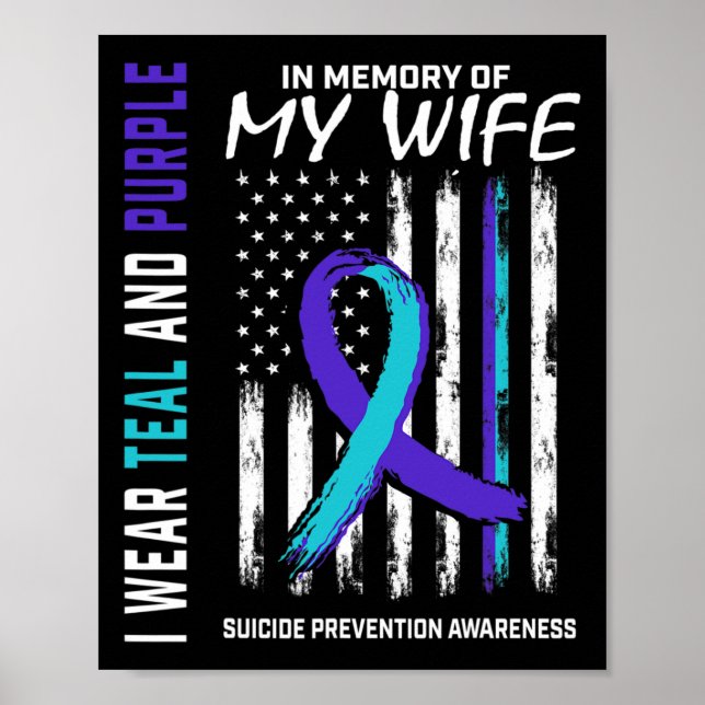 Poster Marido Em Memória Da Consciência Do Suicídio Da Es (Frente)