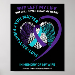 Poster Marido Em Memória Da Minha Esposa: Prevenção Ao Su
