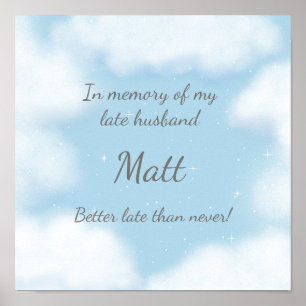 Poster "Marido Melhor Tarde Do Que Nunca" Personalidade E