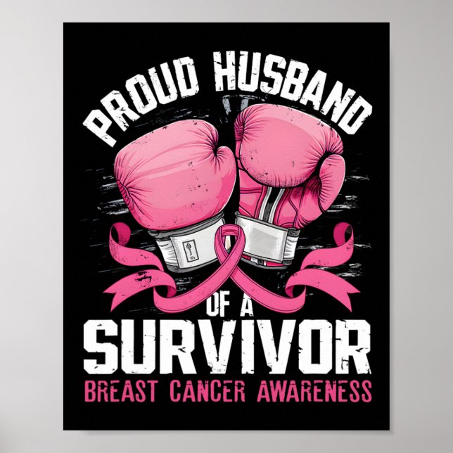 Poster Marido Orgulhoso De Luvas De Sobrevivência A Boxar (Frente)