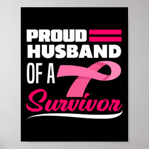 Poster Marido Orgulhoso de uma Esposa Sobrevivente ao Cân