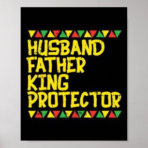 Poster Marido Padre King Protetor Kente Black African