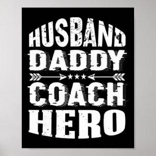 Poster Marido Pai Treinador Herói Treinador Técnico de Fu