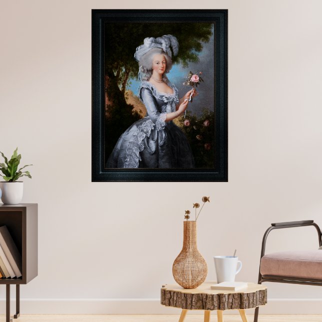 Poster Marie Antoinette Com Rosa (Sala de Estar 3)