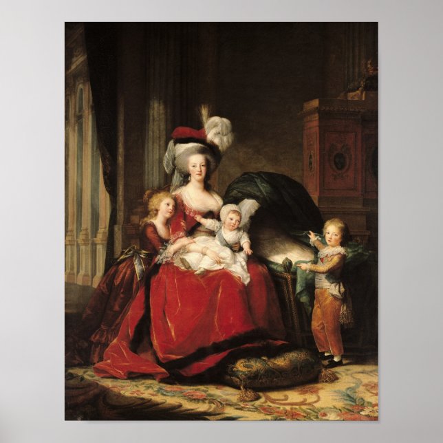 Poster Marie-Antoinette e seus filhos, 1787 (Frente)