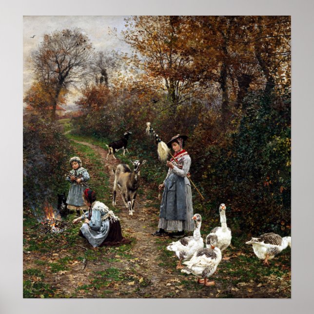 Poster Marie François Firmin-Girard Shepherd Girl (Frente)