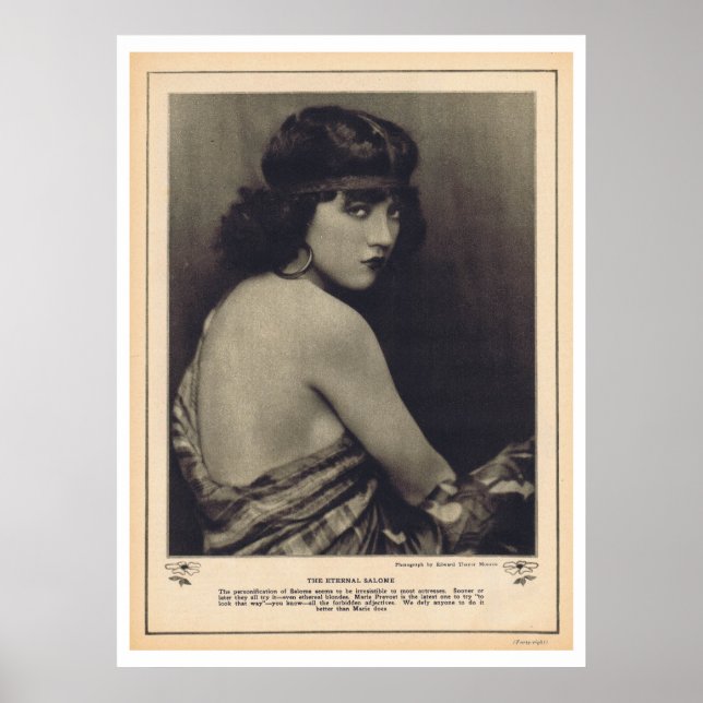 Poster Marie Previne estrela de tela silenciosa (Frente)