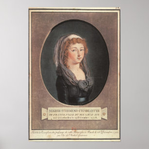 Pôster Marie-Therese-Charlotte de France envelhecido