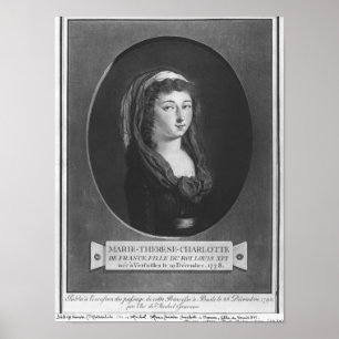 Poster Marie-Therese-Charlotte de France, idade 17