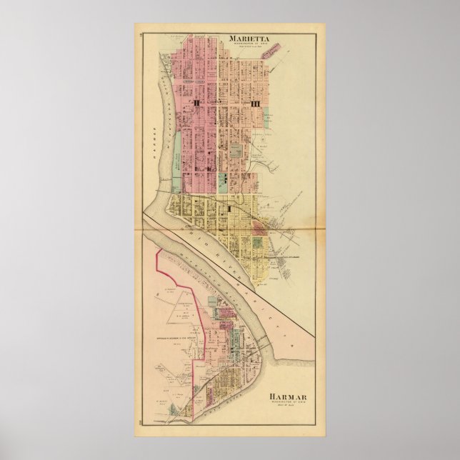 Pôster Marietta, Ohio (Frente)