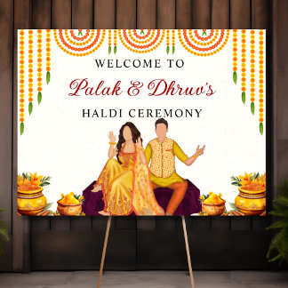 Poster Marigold Joint Haldi - Sinal de boas-vindas