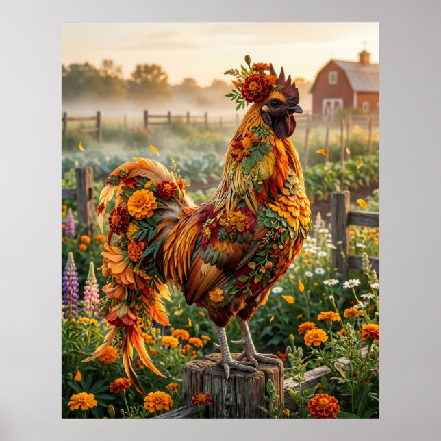Poster Marigold Rooster Sunrise (Frente)