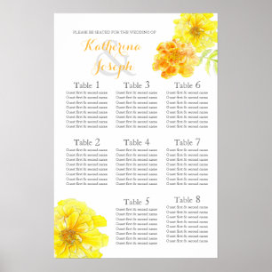 Poster Marigold yellow Weding Mesa Planner 1-8