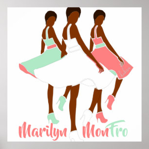 Poster Marilyn MonFRO AFRoCA Afro Africa Mulher Negra