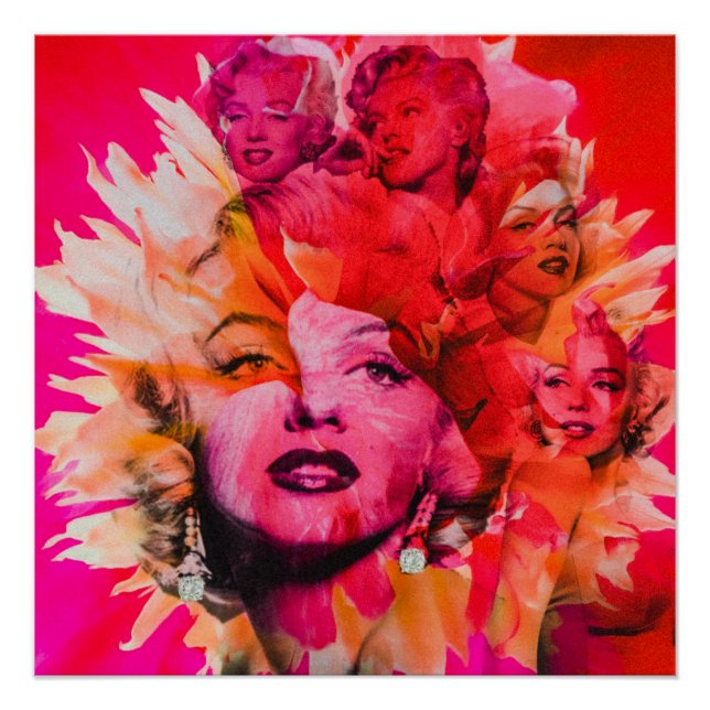 Pôster Marilyn Monroe pop art portrait (Frente)