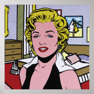 Poster Marilyn pop art, retrabalhada e vetorizada, de Roy