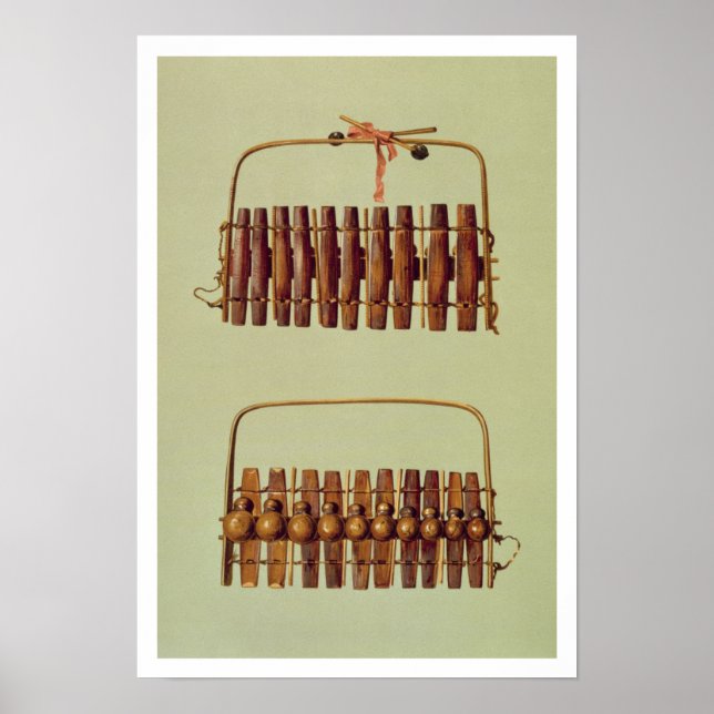 Poster Marimba, frente e verso, sul-africano, de (Frente)