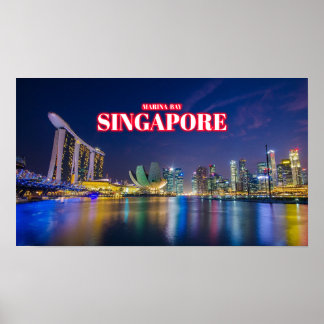 Poster Marina Bay Na Noite 2 - Singapura