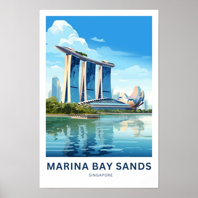 Poster Marina Bay Sands Singapore Viagem (Frente)