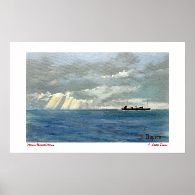 Poster Marina/Mariña/Marine (Frente)