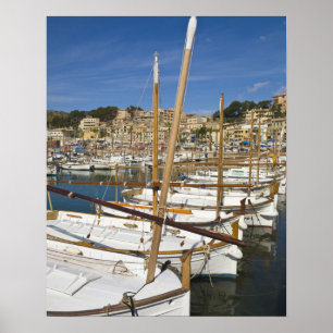 Pôster Marina, Port de Soller, Costa oeste, Mallorca,