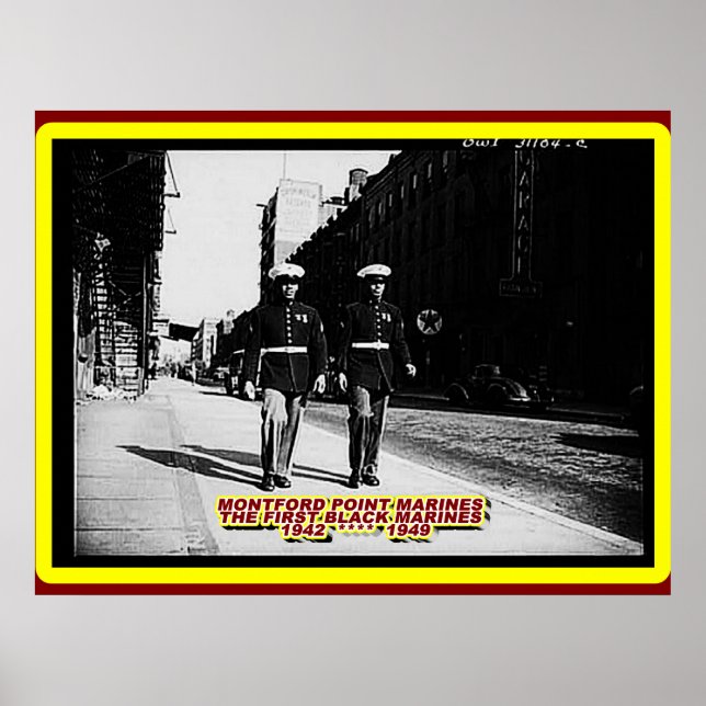 PÔSTER MARINAS NEGRAS EM 1943 HARLEM NOVA IORQUE 1943 (Frente)