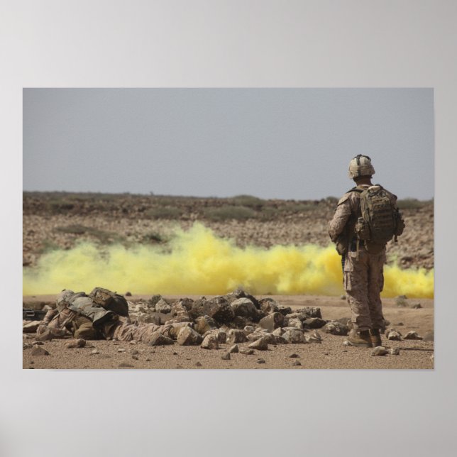 Poster Marines dão segurança (Frente)