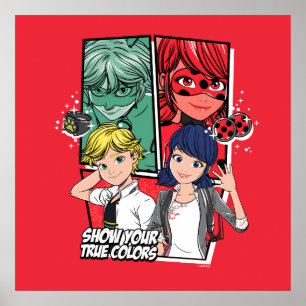 Poster Marinette e Adrien Verdadeiras Cores