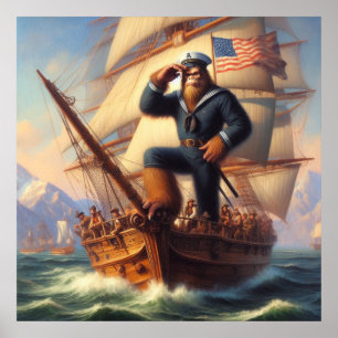 Poster Marinheiro Bigfoot