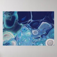 Marinho Azul Fluido Abstrato moderno Marble Swirl 