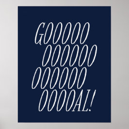 Poster Marinho azul-gol de futebol