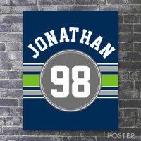 Marinho azul Verde Sports Jersey Stripe Nome