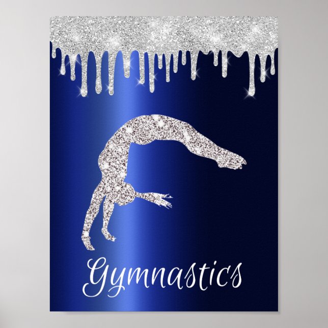 Poster Marinho Blue Metallic Silver Sparkasse Gymnastics (Frente)